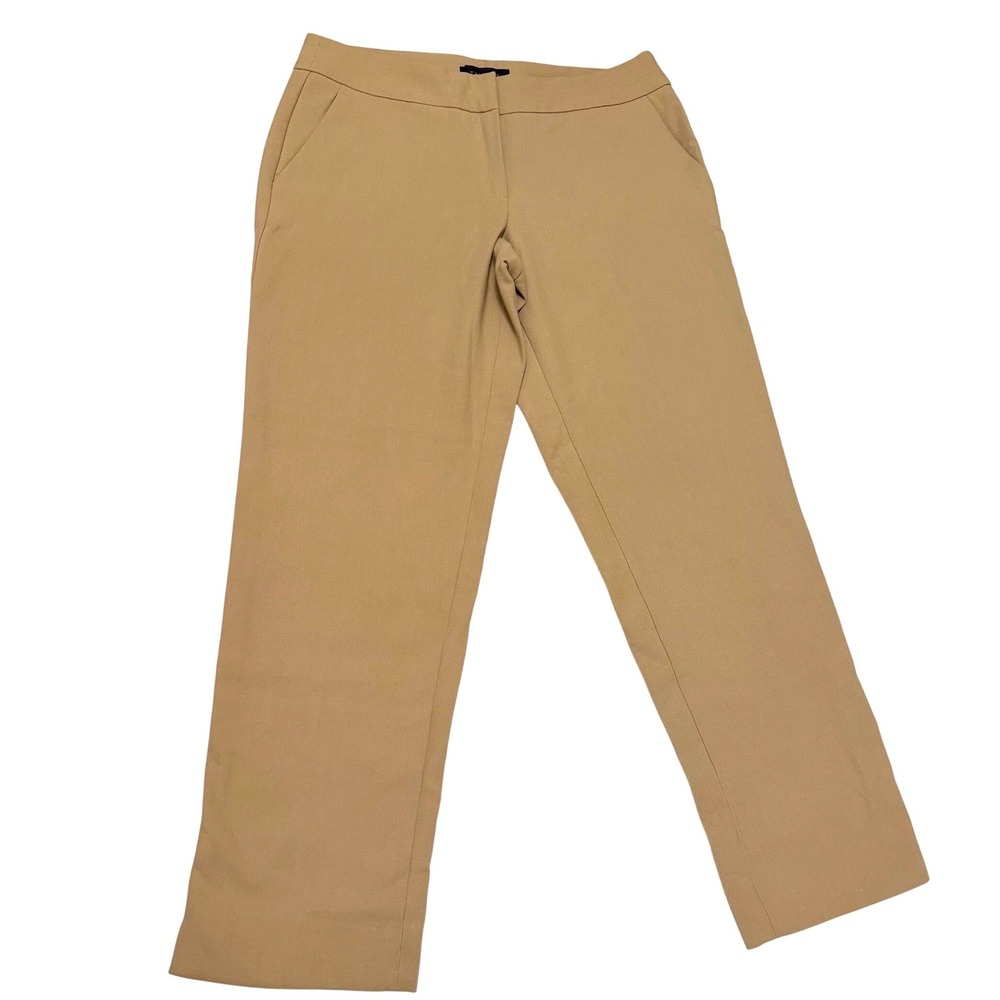 Talbots Signature Ankle Trousers British Khaki Tan Stretch Pants 8 41016012